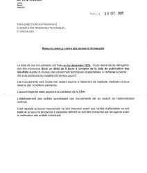 Mobilité dans le corps des adjoints techniques – du 30 octobre 2020
