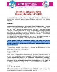 CHSCT des DDI spécial COVID Réunion informelle du 2/12/2020