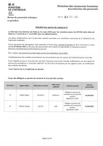 Mobilité catégorie A technique au 31 janvier 2021