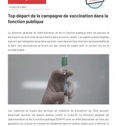 Top départ de la vaccination dans la fonction publique