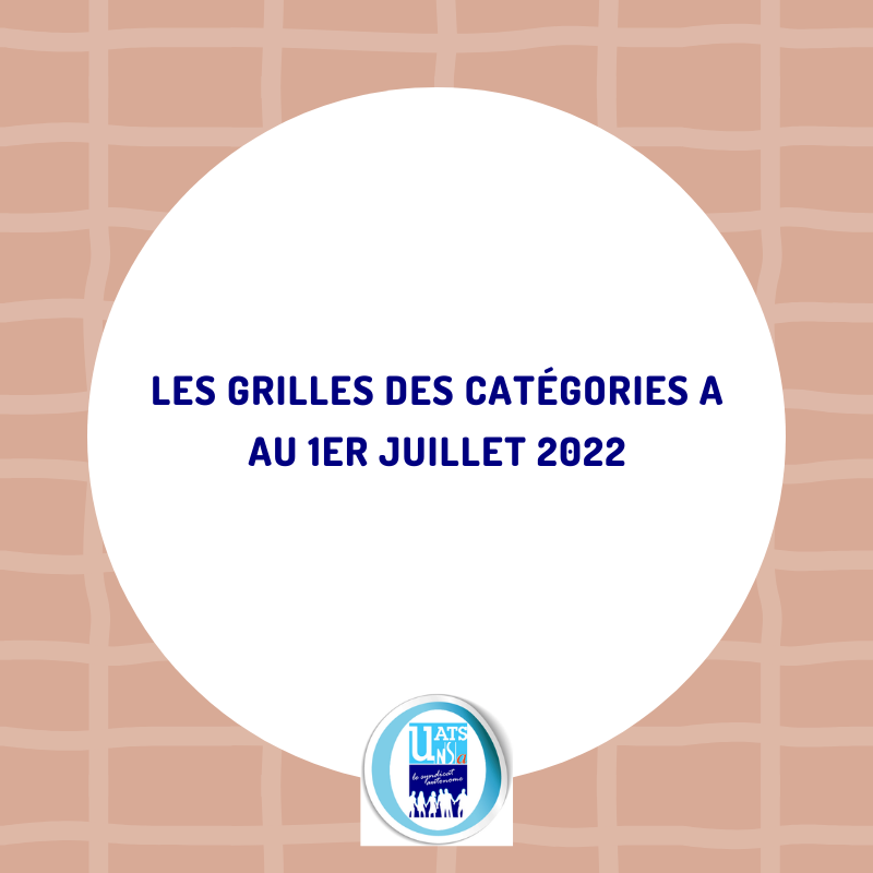 Catégorie A : les grilles au 1er juillet 2022