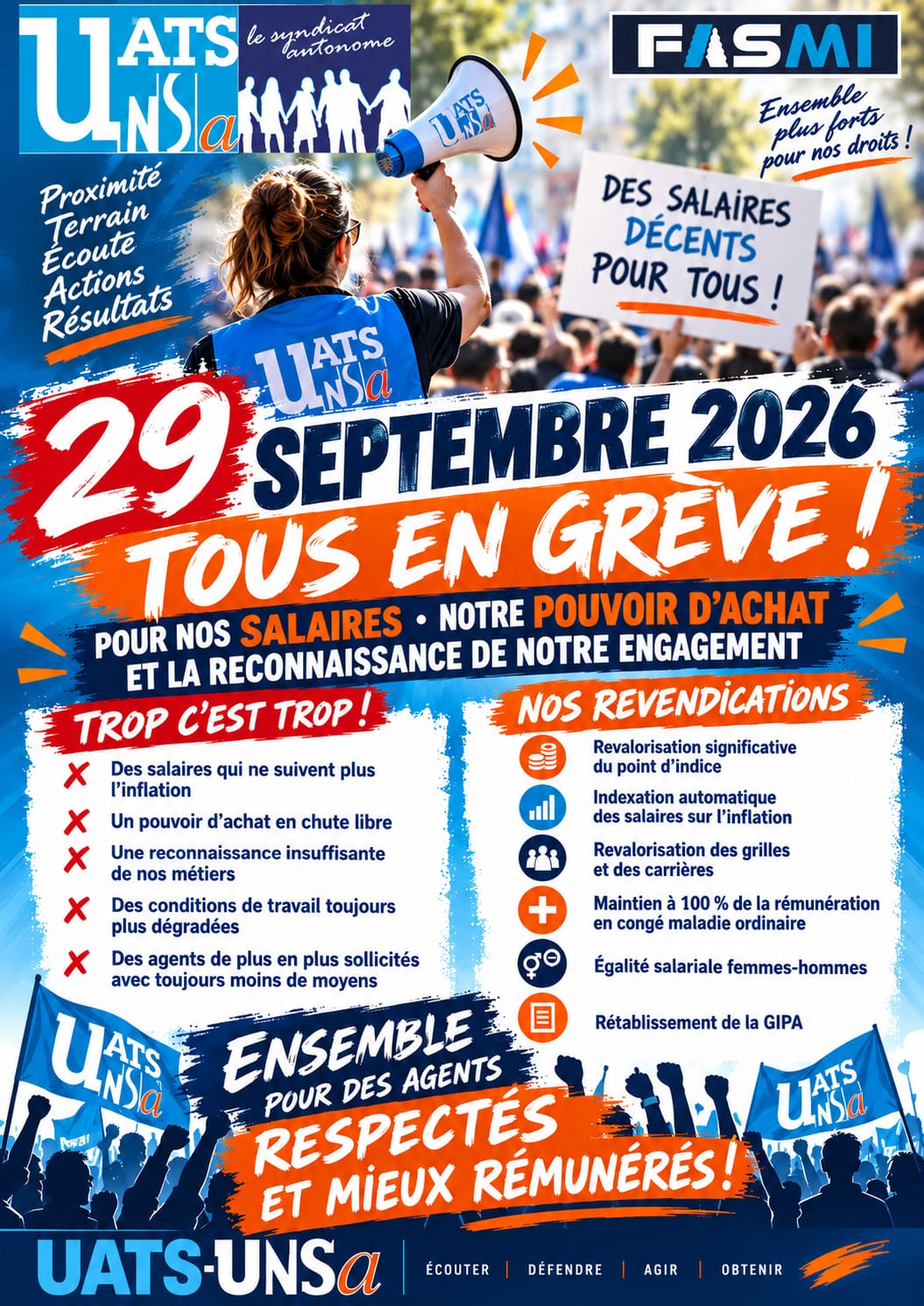 29 septembre 2026 : tous en grève !